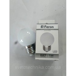 Декоративна світлодіодна лампа кулька Feron LB37 E27 1W 6400К (холодний білий))