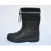 Чоботи чоловічі зимові піна ЕВА на хутрі. Чорні гумові чоботи з манжетом-затяжкою. Розміри 41-45