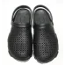 Силіконові чоловічі капці з закритим носком чорного кольору, пляжні чоловічі крокси з перфорацією