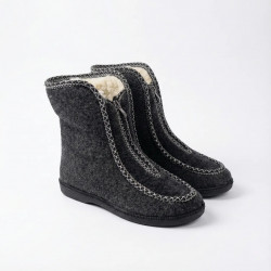 Чуни бурки войлочные зимние на молнии. Теплые тапочки-ботинки на меху. Размеры 37-42 42