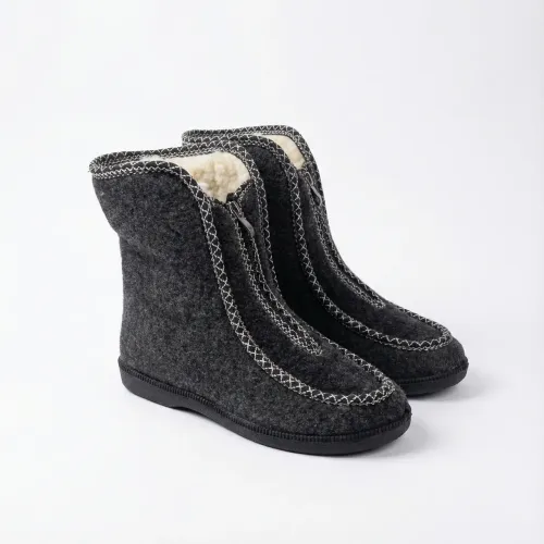 Бурки чуні повстяні зимові на блискавці. Теплі капці-черевики на хутрі. Розміри 37-42 42