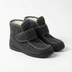 Бурки суконні зимові на липучці. Сірі чуні для широкої ноги та високого підйому. Розміри 37-42 41