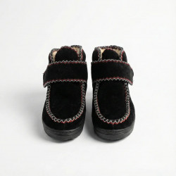 Бурки суконні зимові на липучці. Чорні чуні для широкої ноги та високого підйому. Розміри 38-42 42