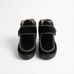 Бурки суконні зимові на липучці. Чорні чуні для широкої ноги та високого підйому. Розміри 38-42 42