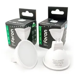 Світлодіодна лампа Feron MR-16 LB-216 8W LED 220V G5.3 Ø50х58мм 2700K / 4000K матова 700Lm