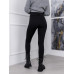 Легінси жіночі на хутрі чорні (трикотаж), теплі зимові лосини з широким поясом, розміри 42-58 (арт. 4992) - фото 4