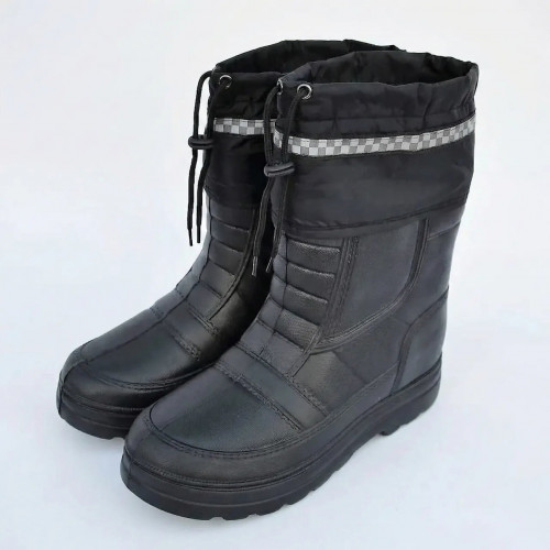 Чоловічі зимові чоботи ЕВА зі світловідбиваючою смугою. Теплі сноубутси 41-45 43