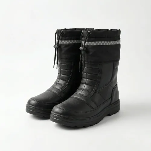 Чоботи чоловічі зимові чорні Krok піна ЕВА. Теплі дутики з хутряною вставкою 41-45 44