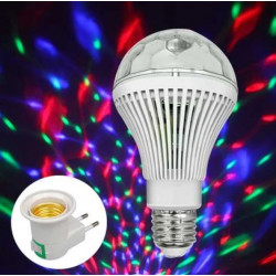 Лампа в патрон 220V+перехідник RD-5004, Обертова лампа для вечірок, Диско лед лампа