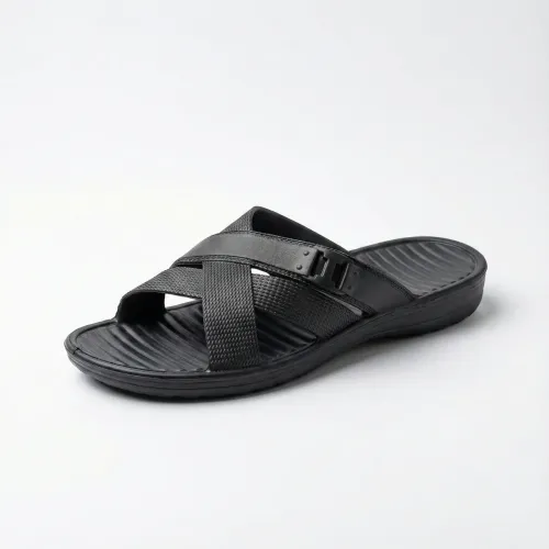 Шльопанці чоловічі піна ЕВА чорні. Сланці пляжні з перехресними ремінцями. Розміри 40-46 46