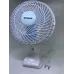 Вентилятор-прищіпка настільний WimpeX WX-707 (180 мм), 2-в-1, поворотний, білий з синім
