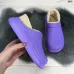 Калоші без задника сабо на хутрі жіночі Dago Style фіолетові