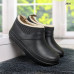 Жіночі галоші піна на хутрі Dago Style (37-41). Чорні зимові сабо, Утеплені гумові черевики (арт. 5503)