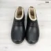 Жіночі галоші піна на хутрі Dago Style (37-41). Чорні зимові сабо, Утеплені гумові черевики