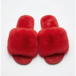 Жіночі пухнасті капці з хутром (мікс кольорів). Теплі домашні тапочки для дівчат 41