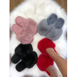 Теплі пухнасті жіночі хутряні кімнатні капці 36 — 41 40-41 телефонуйте перед замовленням 40