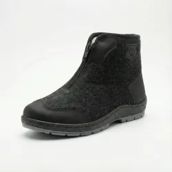 Чоловічі зимові бурки Dago Style (Львів) на хутрі з блискавкою, чорні 43