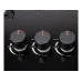 Газова плита AOYANG 3 конфорки (Врізна + Настільна). Скляна варильна поверхня 50х30 см, Чорна