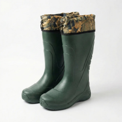 Мужские сапоги пена ЭВА с манжетой. Легкие зеленые сапоги для рыбалки 41-45 45