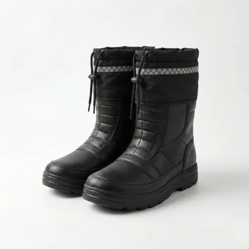 Чоботи чоловічі зимові чорні Krok піна ЕВА. Теплі дутики з хутряною вставкою 41-45 45