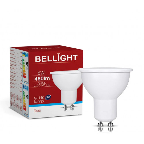 Светодиодная лампа LED GU10 6W 6500K