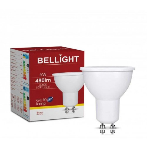 Светодиодная лампа LED GU10 6W 3000K