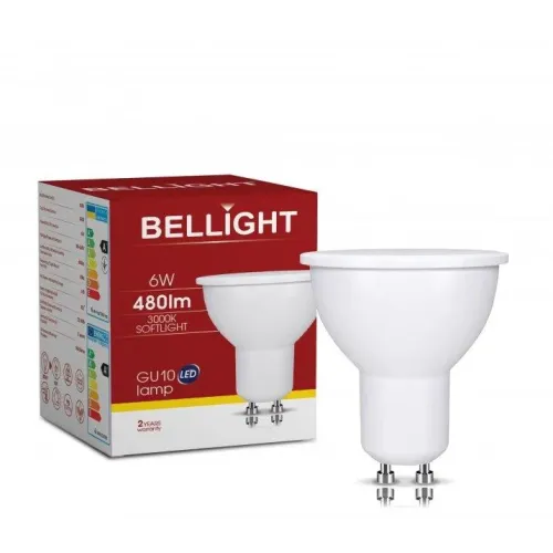 Светодиодная лампа LED GU10 6W 3000K