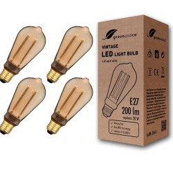 Світлодіодна лампа у вінтажному стилі в стилі ретро для атмосферного освітлення E27 ST64 Edison