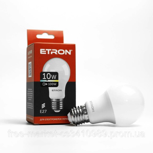 Світлодіодна лампа 10Вт Е27 ETRON Light А60 4200 K 220 В 1-ELP-008