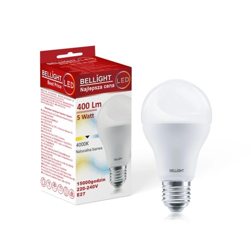 Світлодіодна лампа LED A55 5W E27 4000K 220V Best Price