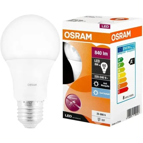 Світлодіодна лампа OSRAM MOSQ A60 LED 8W/827 E27