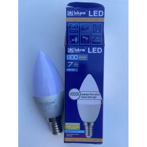 LED-лампа Іскра Свічка C37 E14 7W 4000K ECO