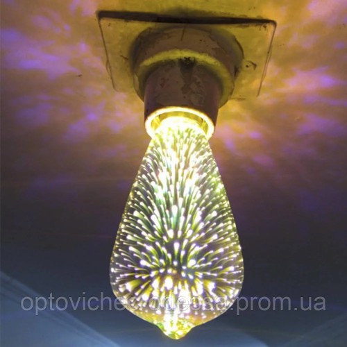 Лампа Феєрверк 3D світлодіодна E27 4 Вт Хіт продажу!