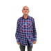 Мужская теплая байковая рубашка в клетку JAGIN (р. 46-56) | Фиолетовая фланелевая рубашка (арт. 5877) - фото 4