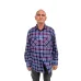 Чоловіча тепла байкова сорочка в клітинку JAGIN (р. 46-56) | Фіолетова фланелева сорочка