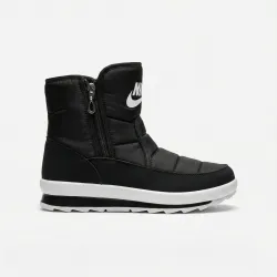 Черевики жіночі зимові дутики чорні на білій підошві, Теплі короткі чобітки спорт стиль (розміри 37-41) 39