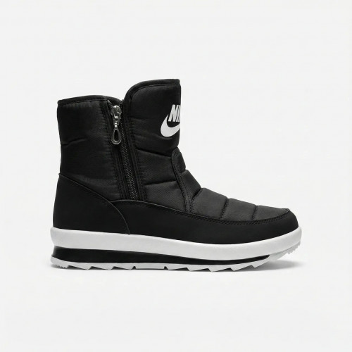 Ботинки женские зимние дутики черные на белой подошве, Теплые короткие сапожки спорт стиль (размеры 37-41) 40