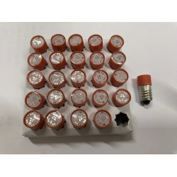 LED індикаторна лампа 220v з цоколем Е10 червона (Світлодіодна)