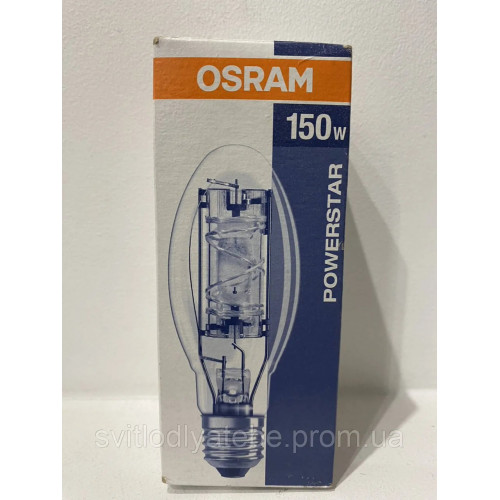Металологана лампа Osram POWERSTAR HQI-E 100W/NDL CLEAR E27 еліптична колба прозора