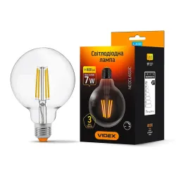 LED лампа дімерна VIDEX Filament G95FD 7W E27 4100K VL-G95FD-07274