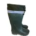 Чоловічі гумові чоботи Gipanis утеплені (Зелені). Високі чоботи для рибалки та полювання з манжетою