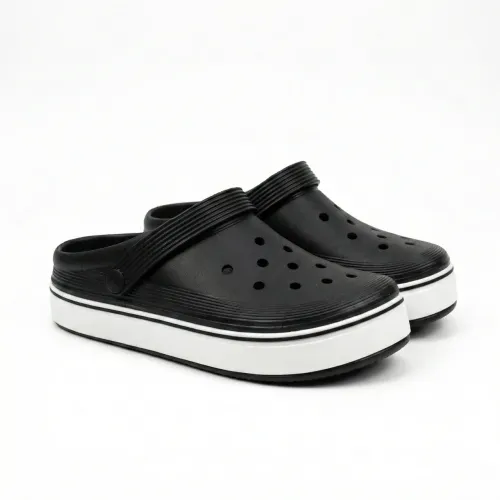 Сабо чоловічі чорні Dago Style піна ЕВА. Стильні крокси на білій підошві 41-45 45