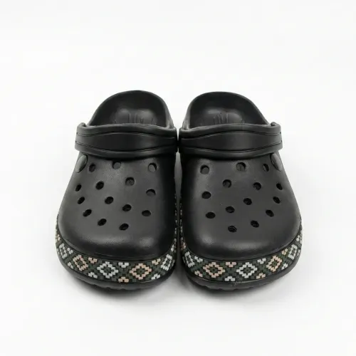 Сабо жіночі чорні Dago Style з орнаментом піна ЕВА. Крокси з візерунком 36-41 39