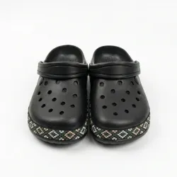 Сабо жіночі чорні Dago Style з орнаментом піна ЕВА. Крокси з візерунком 36-41 41