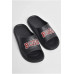 Чоловічі шльопанці чорні з принтом 