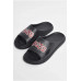Чоловічі шльопанці чорні з принтом 