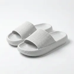 Жіночі шльопанці (пінка) білі фактурні | На платформі, М'які, Розміри 37-41 41