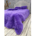 Плед-покривало Травичка 220х240 см Фіолетовий. Пухнасте хутряне покривало на ліжко Євро (бамбук)
