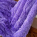 Плед-покривало Травичка 220х240 см Фіолетовий. Пухнасте хутряне покривало на ліжко Євро (бамбук)