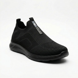 Мужские летние кроссовки слипоны сетка черные текстильные Saint Lonye (р. 41-45) 43 (арт. 10128)